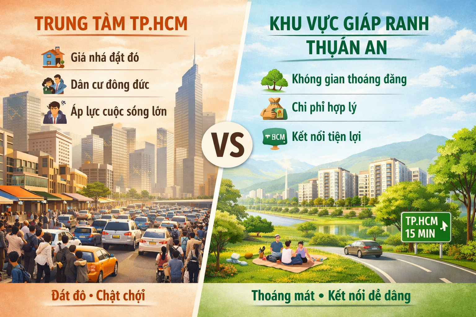 Môi trường sống ở căn hộ Sài Gòn và Bình Dương