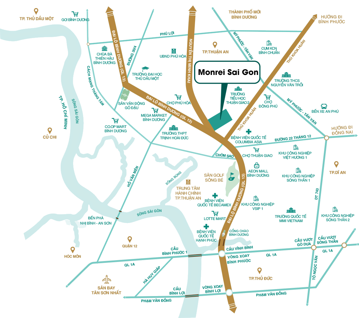 Vị trí dự án Monrei Saigon